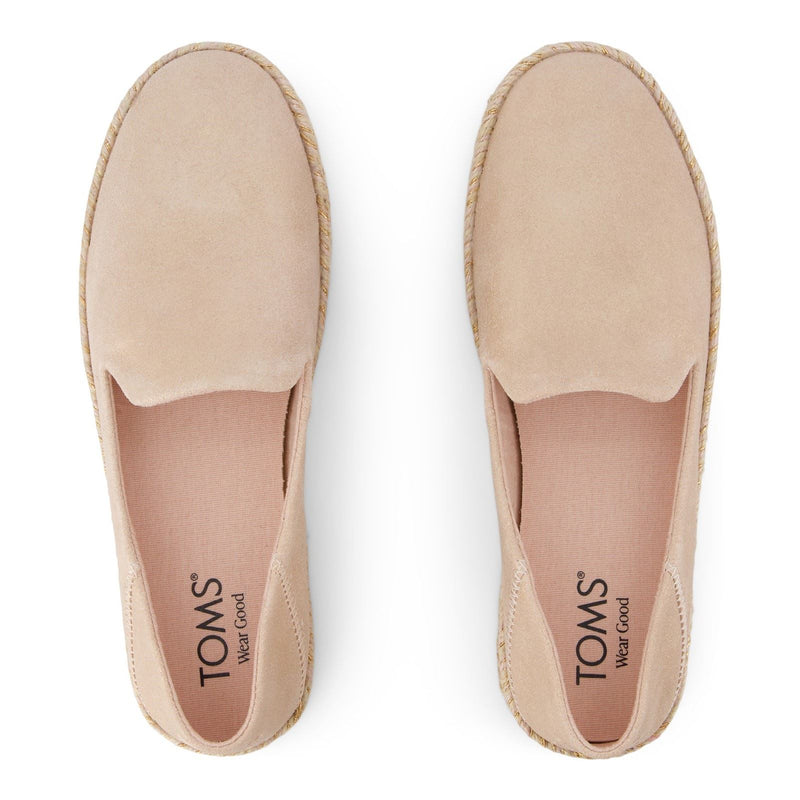 TOMS Carolina Damen Espadrilles Aus Leder In Blassrosa