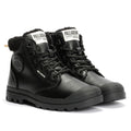 Palladium Pampa HI Snow Warm Leder Damen Schwarze Stiefel