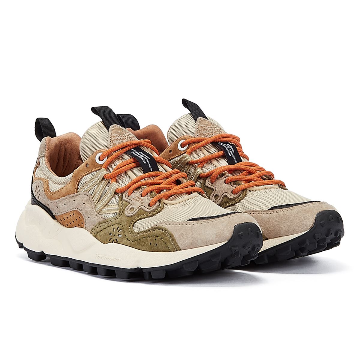 Flower Mountain Yamano 3 Grau/Orange Wildledersneakers
