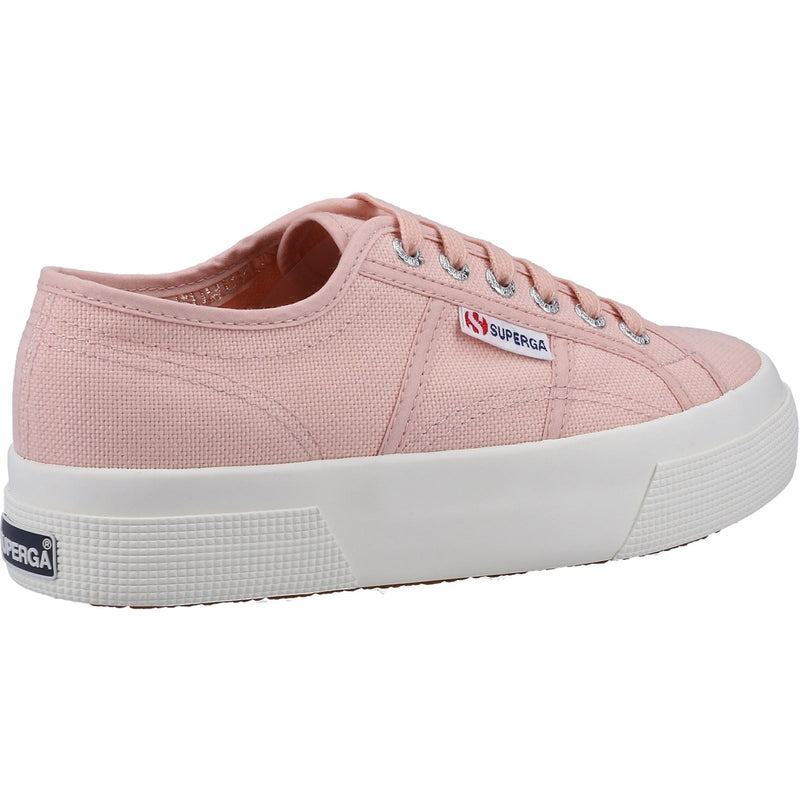 Superga 2740 Platform Baumwoll-Damensneaker In Rosa/Pfirsich