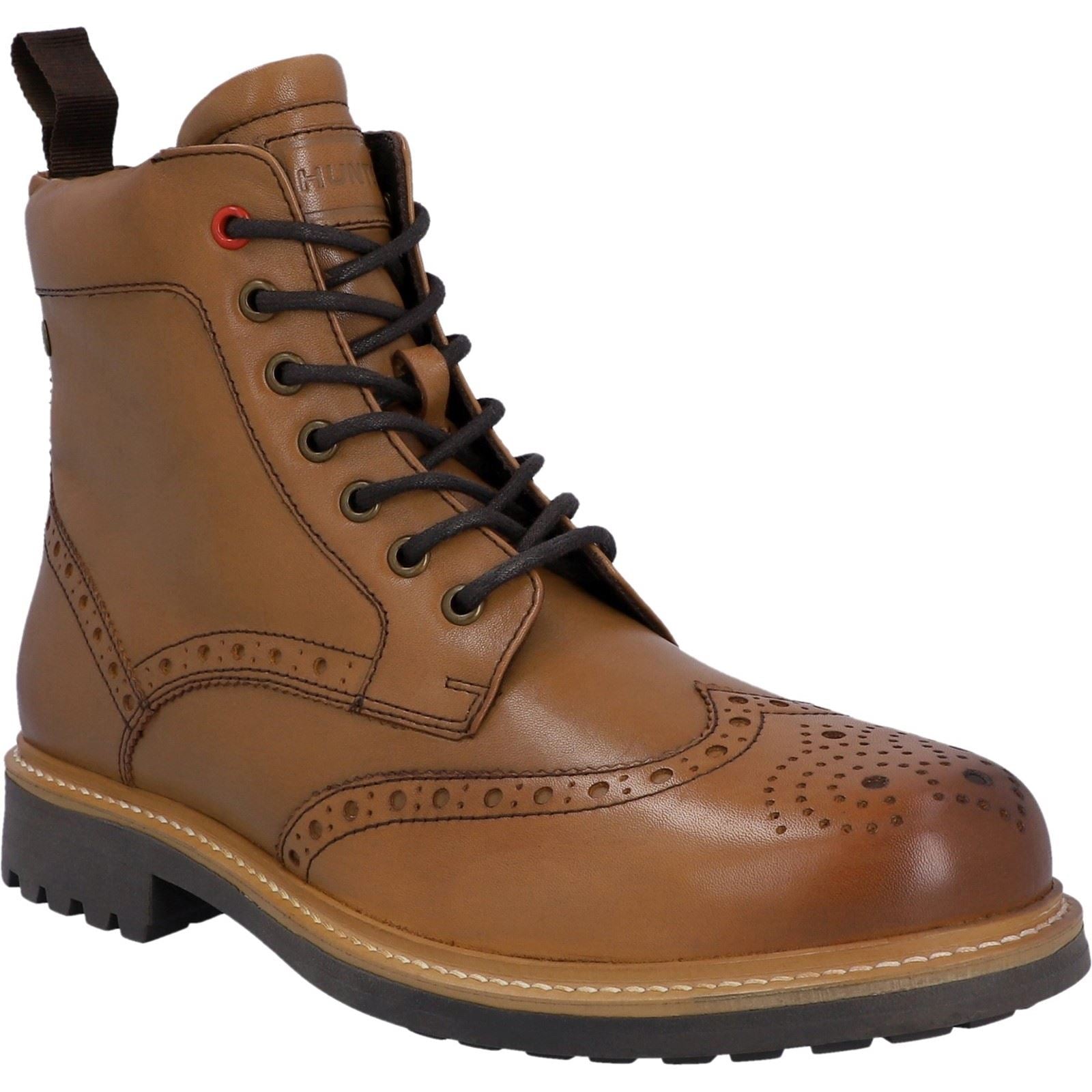 Hunter Cawdor Leder-Herren-Tan-Brogues-Schuhe
