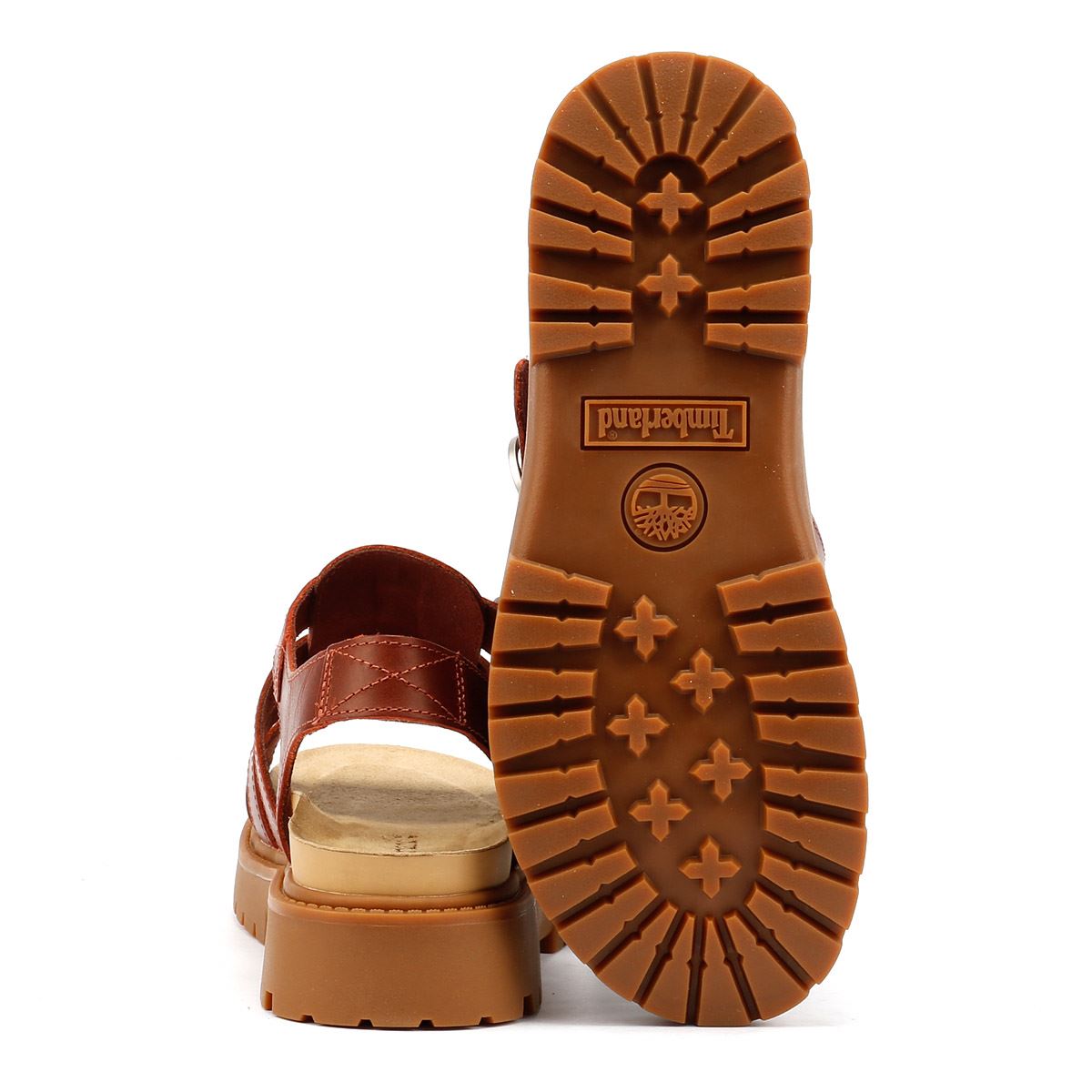 Timberland Clairemont Way Fisherman Damen Sandalen Aus Rotem Leder