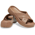 Crocs Classic Cross Strap Thermoplastische Damenmilchschokoladensandalen