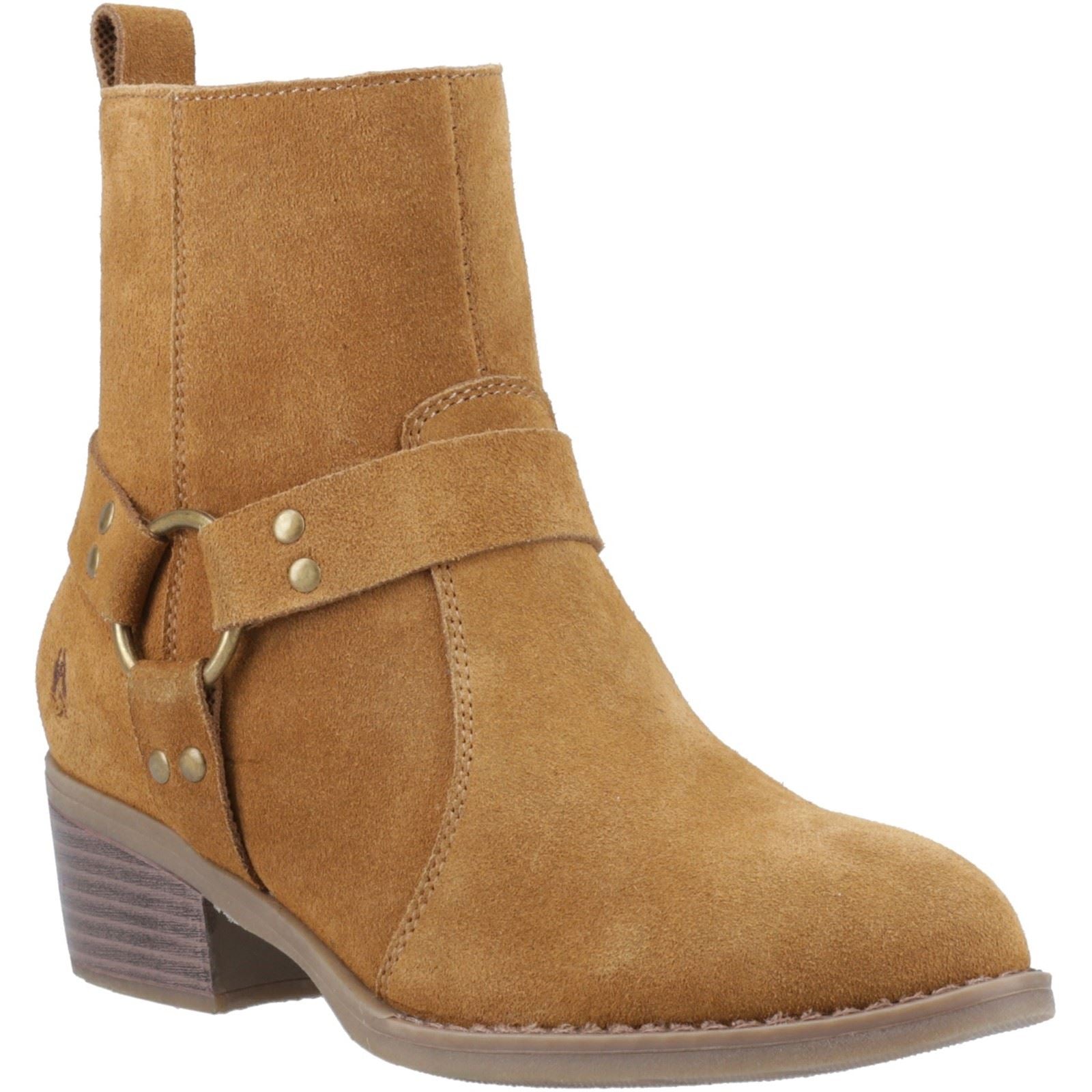 Hush Puppies Iria Damen Wildleder Stiefeletten mit Absatz in Hellbraun