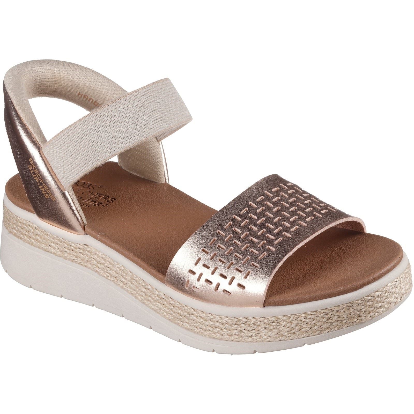 Skechers BOBS Sun Ray Damen Sandalen In Roségold