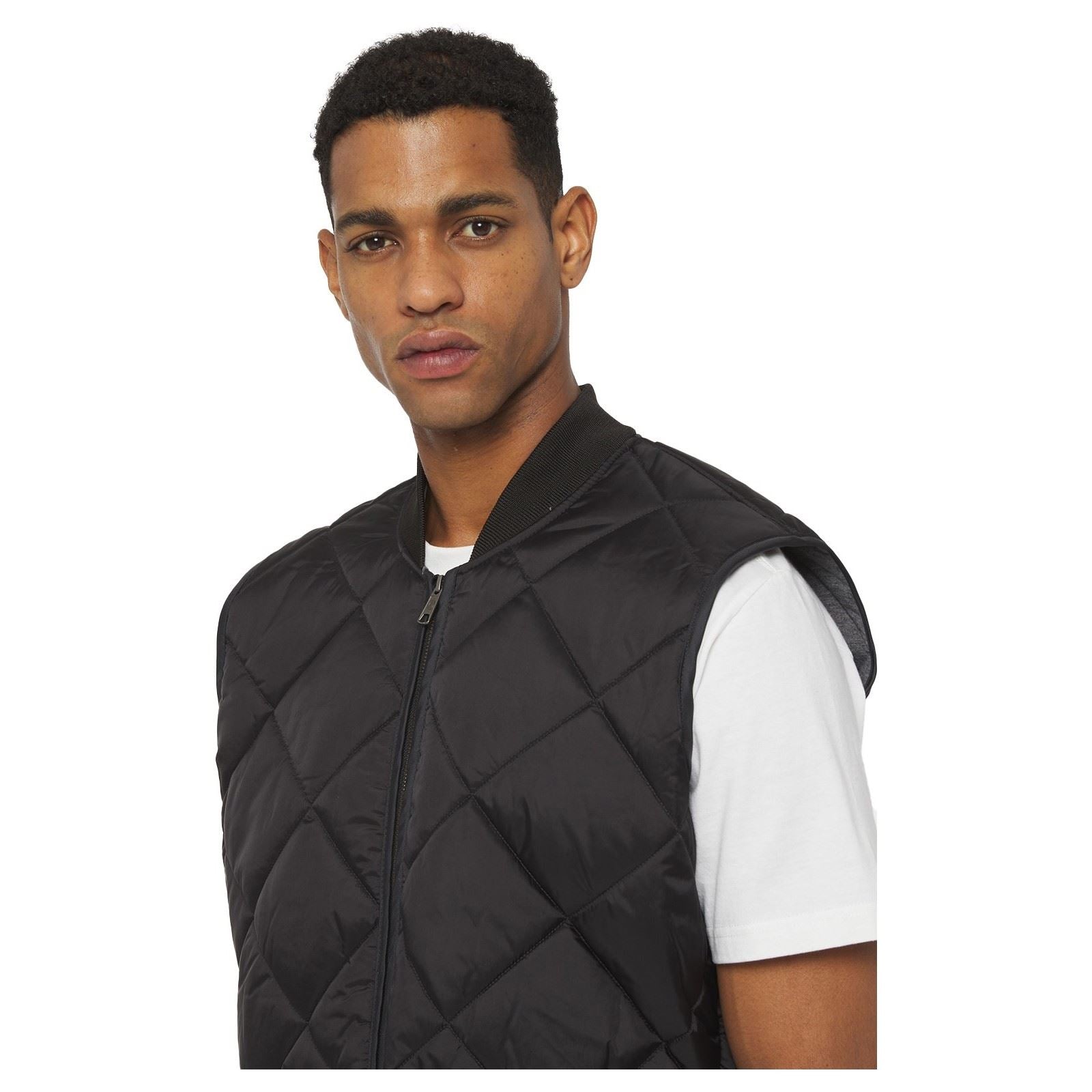 Dickies Diamond Quilted Vest Herren Schwarze Westen