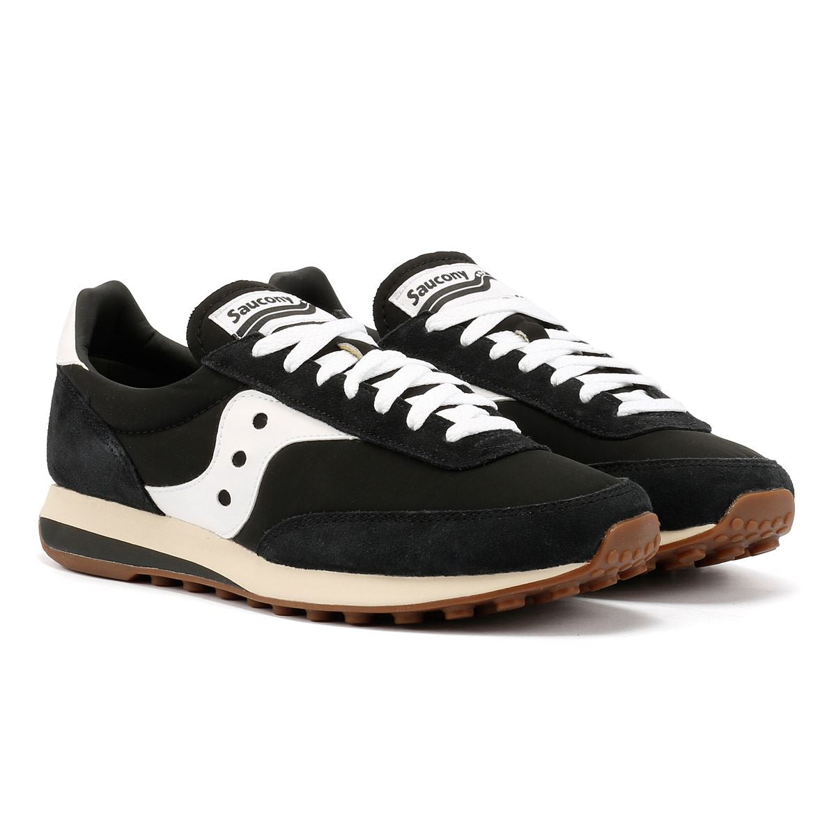 Saucony Trainer 80 Wildleder Schwarze Turnschuhe