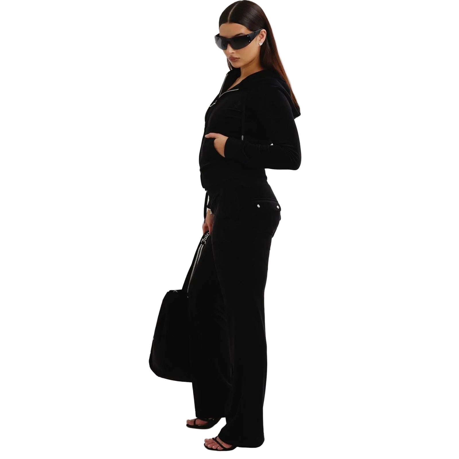 Juicy Couture Del Ray Polyester Damen Schwarze Jogger