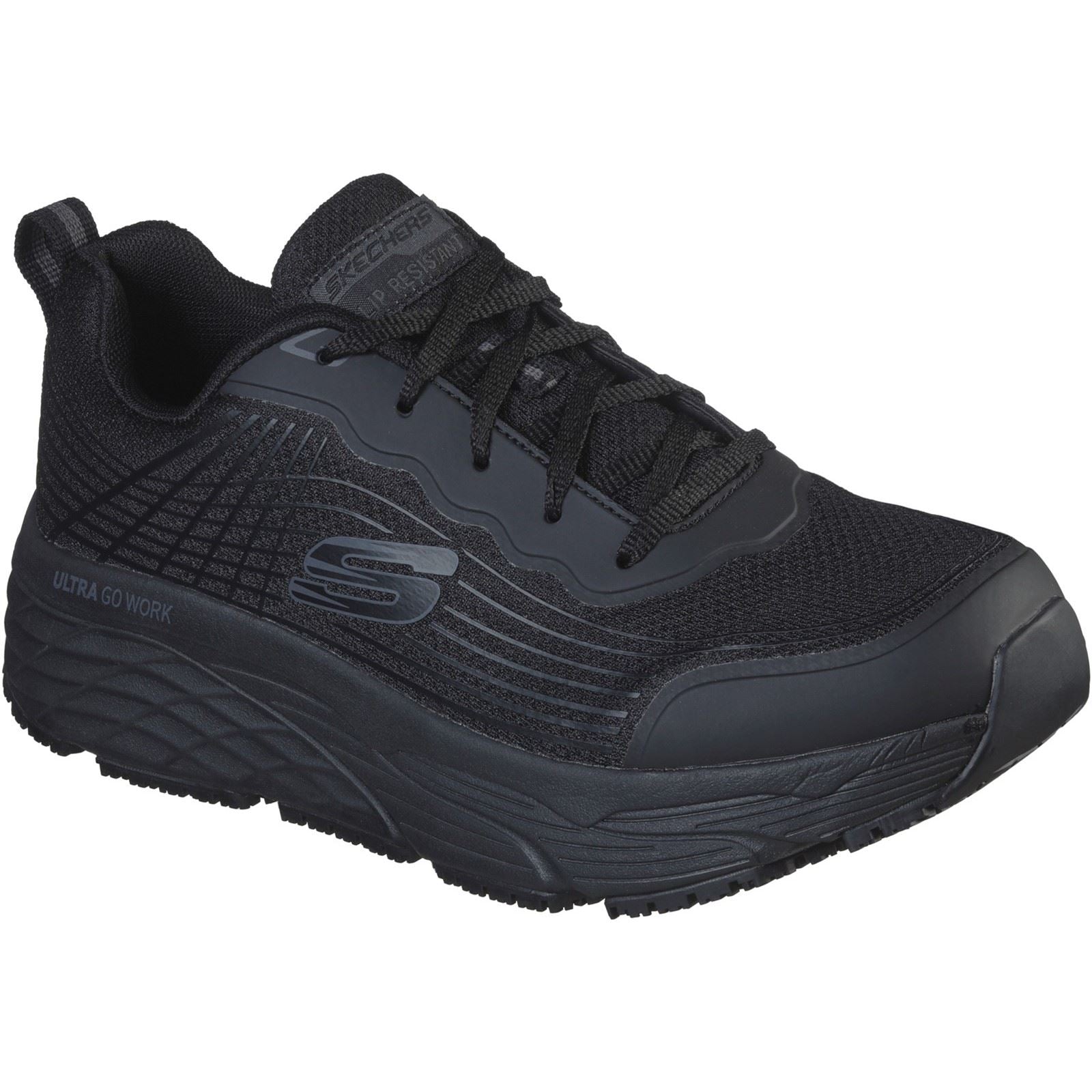 Skechers Workwear Skechers Work Relaxed Fit Textil Herren Schwarze Sicherheits Sneaker
