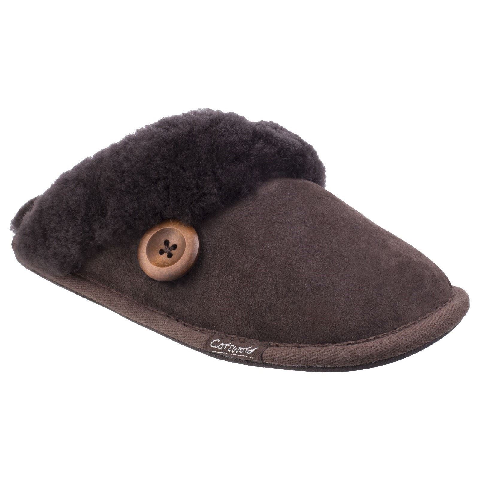 Cotswold Lechlade Damen Schokoladenfarbene Ledermules