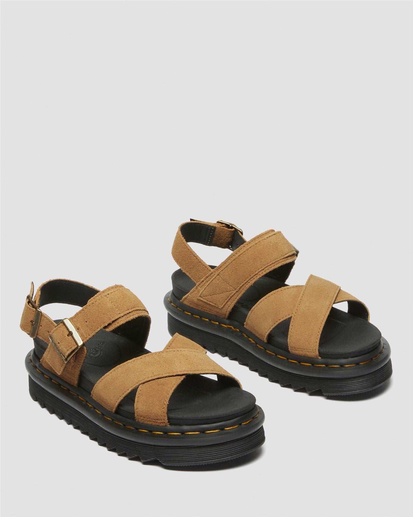 Dr. Martens Voss II EH Damen Sandalen Aus Wildleder In Braun