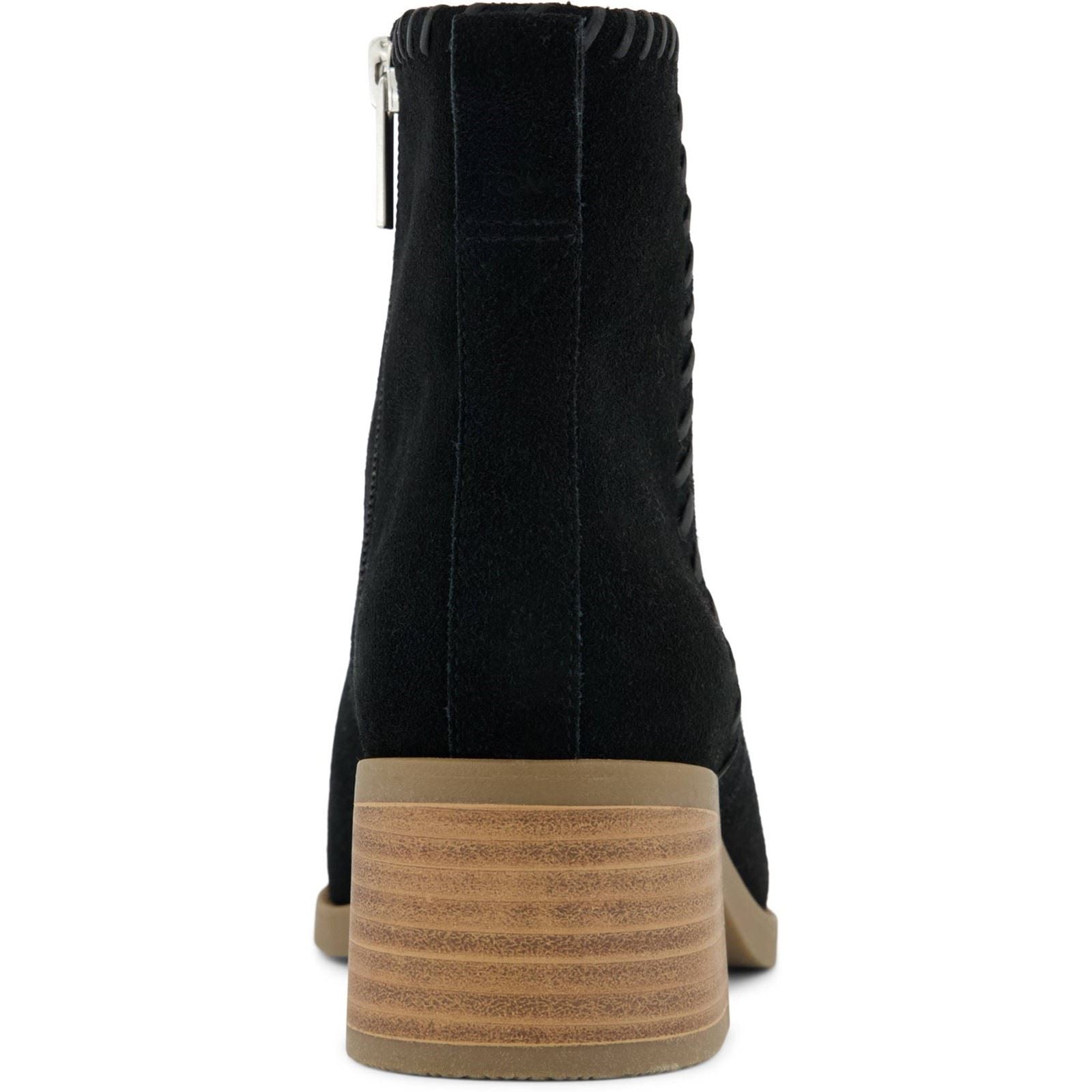TOMS Delilah Heeled Wildleder Damen Schwarze Absatz Stiefeletten