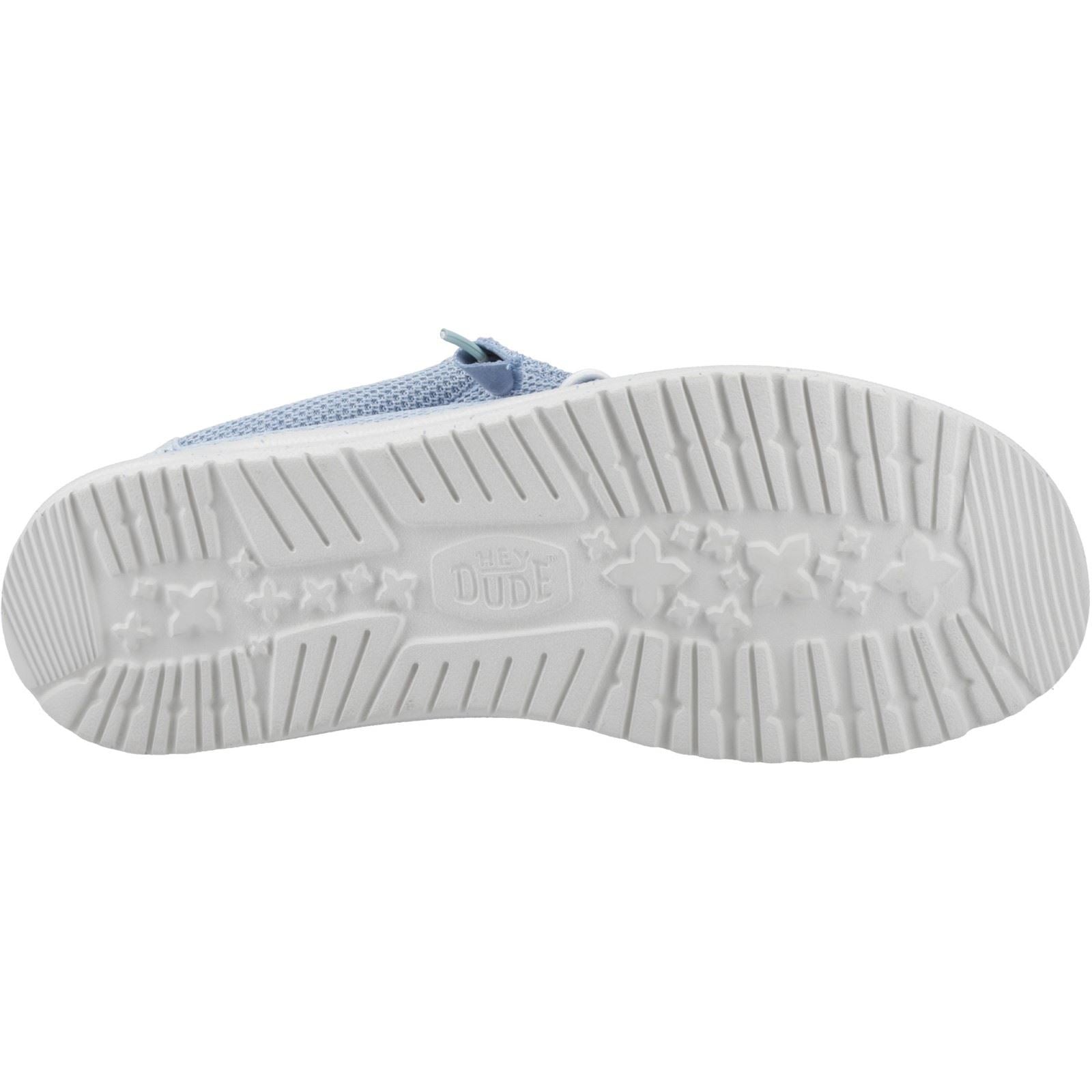 HEYDUDE Wally Stretch Sox Herren Mokassins Aus Polyester In Himmelblau/Dämmerungsblau