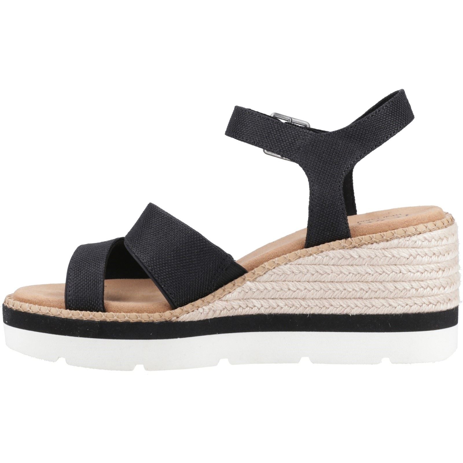 TOMS Darya Synthetik Damen Schwarz Sandalen