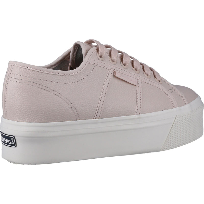 Superga 2790 Leder Damen Turnschuhe In Rosa-Mandel