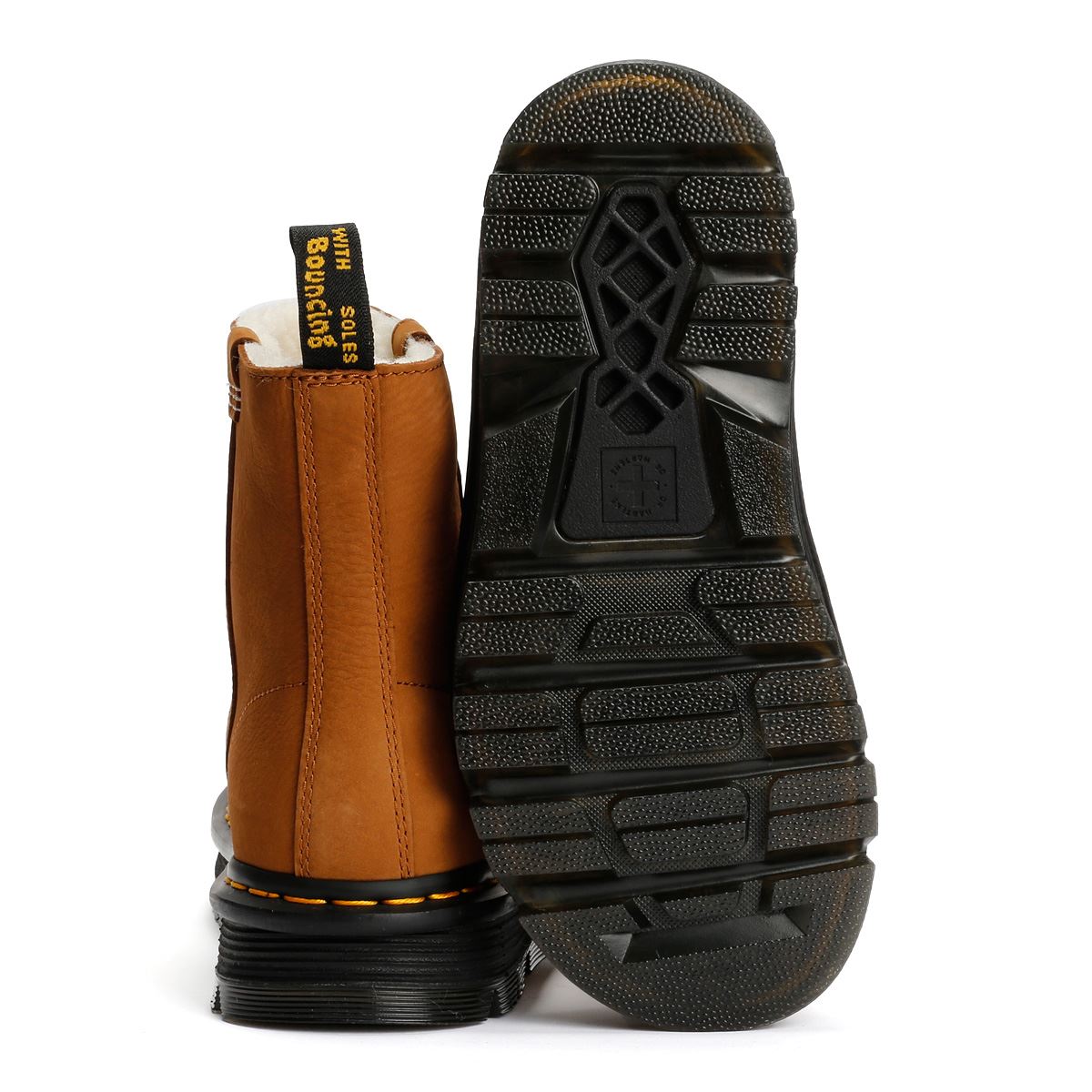 Dr. Martens Zebzag Rigger Nubuck Damen Braune Stiefel