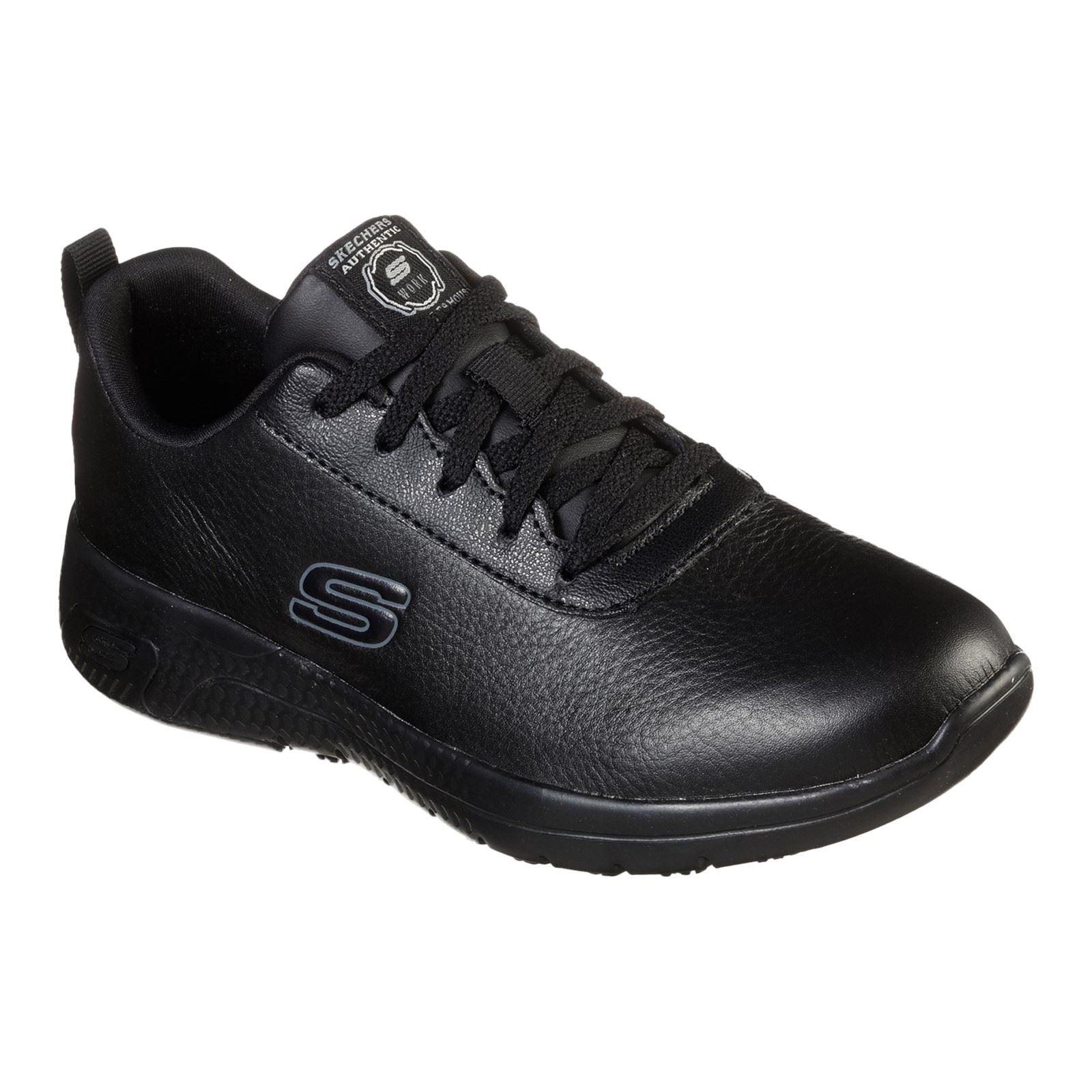 Skechers Workwear Marsing Gmina Leder Frauen Schwarze Sicherheits Sneaker