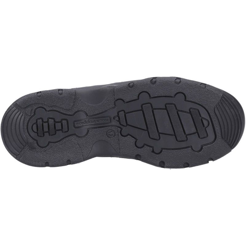 Hush Puppies Travis SNR Die Schwarzen Schnürschuhe Für Jungen Aus Leder