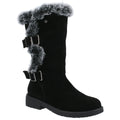Hush Puppies Megan Wide Damenstiefel Aus Schwarzem Wildleder