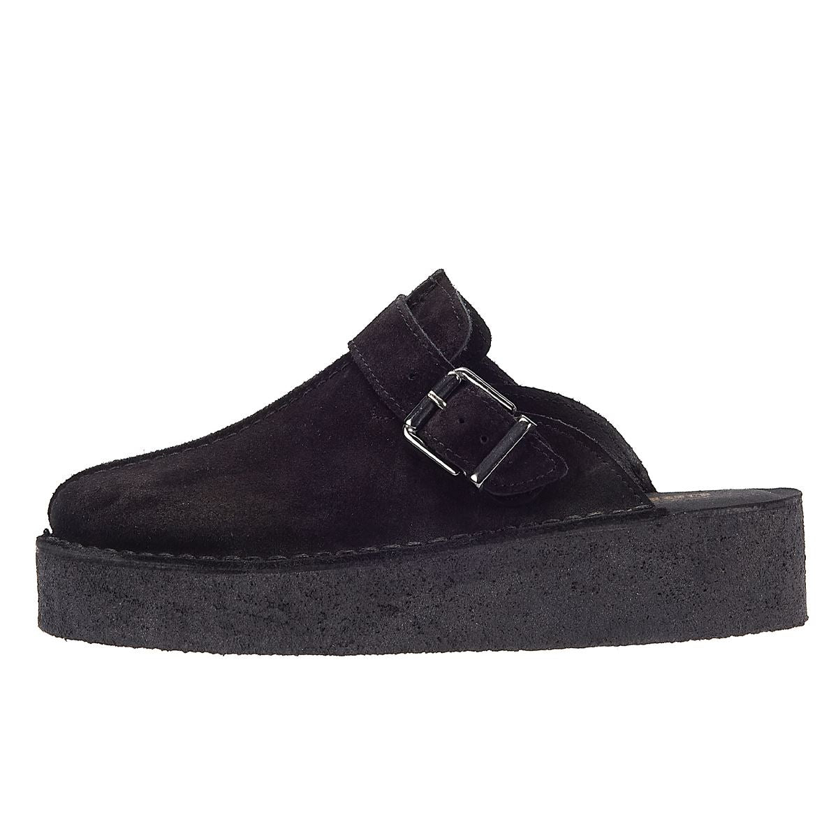 Clarks Originals Wedge Mule Damen Schwarze Farbe Wildleder Clogs