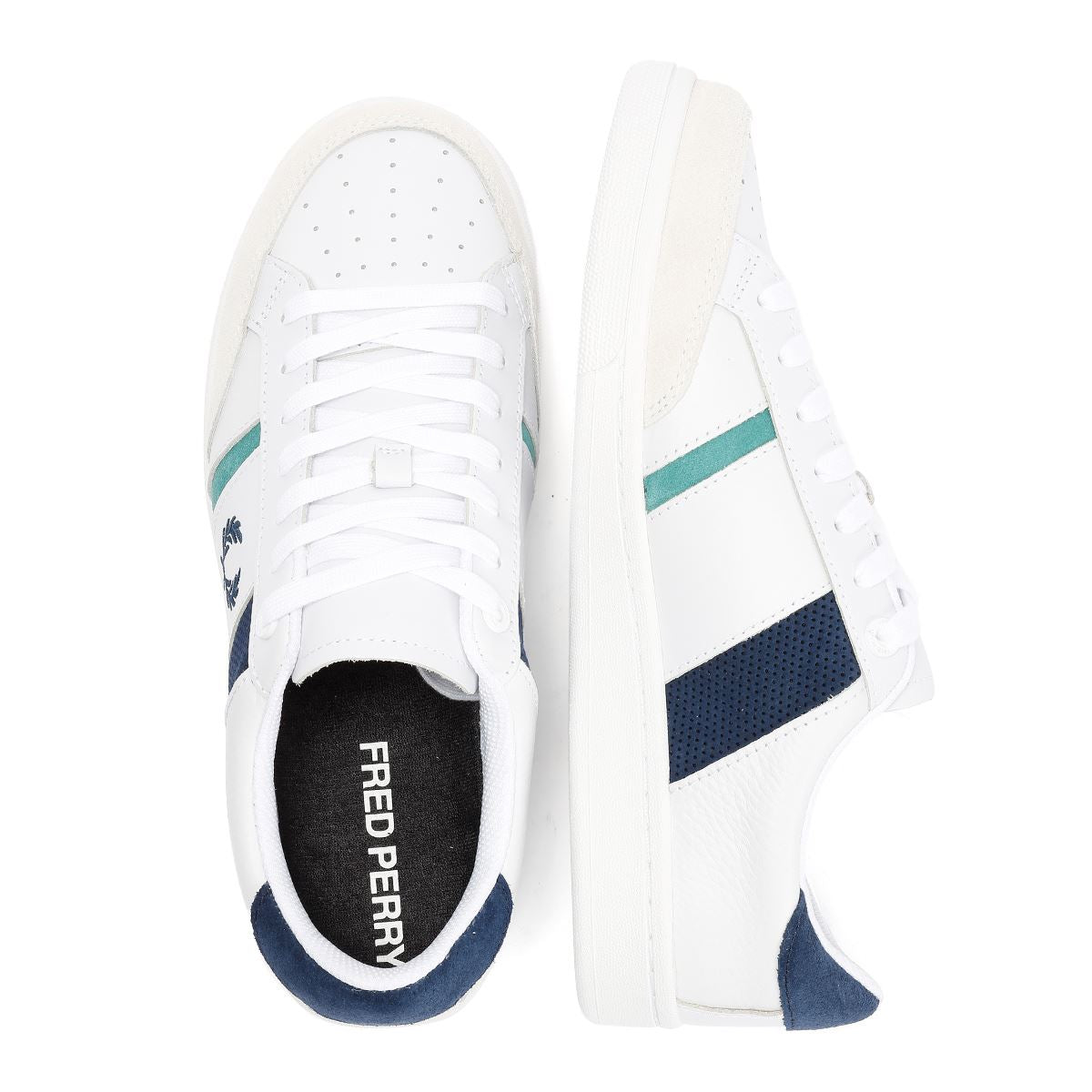 Fred Perry B725 Leder Herren Weiße Sneakers
