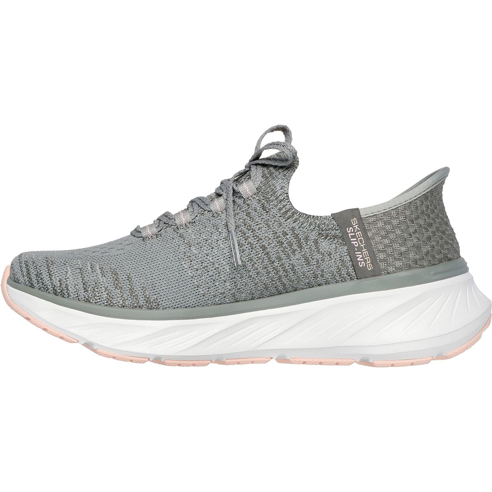 Skechers Edgeride Impression Damen Textil Turnschuhe In Grün/Orange