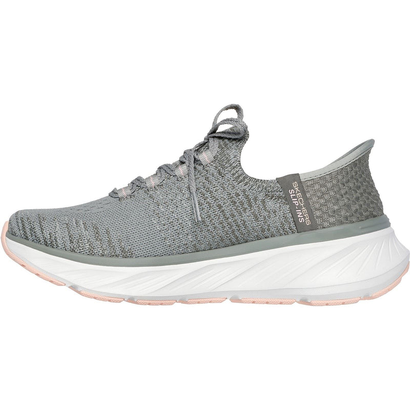 Skechers Edgeride Impression Damen Textil Turnschuhe In Grün/Orange