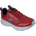 Skechers Edgeride Rekze Herren Sneaker Aus Textil In Bordeauxrot/Grau