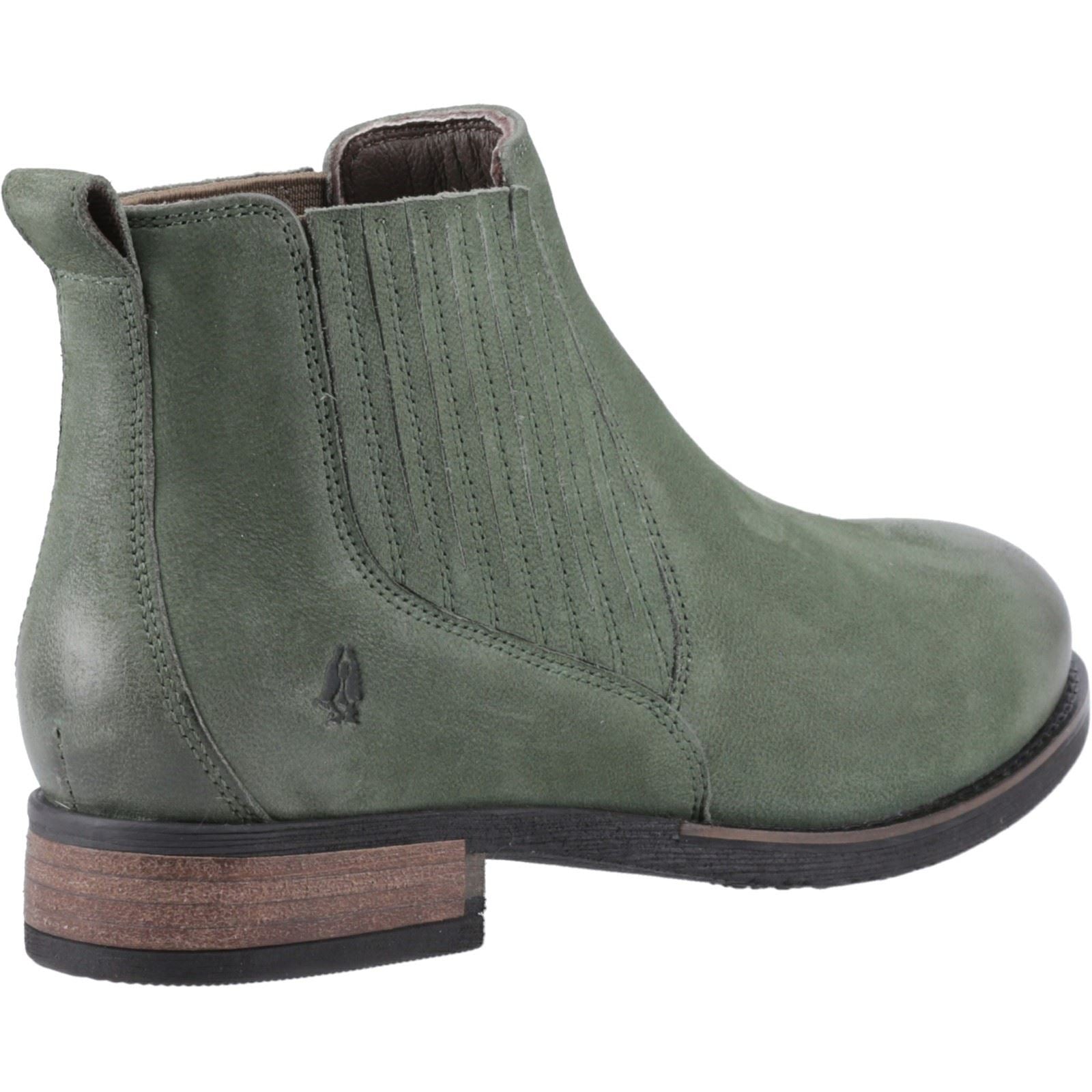 Hush Puppies Edith Damen Chelsea Stiefeletten aus grünem Leder