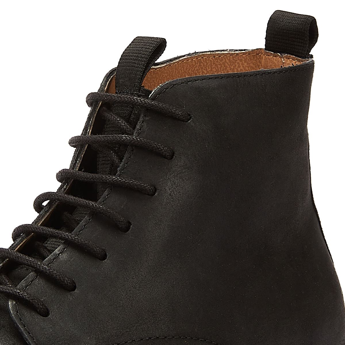 H By Hudson Troy Geöltes Wildleder Herren Stiefel Schwarz