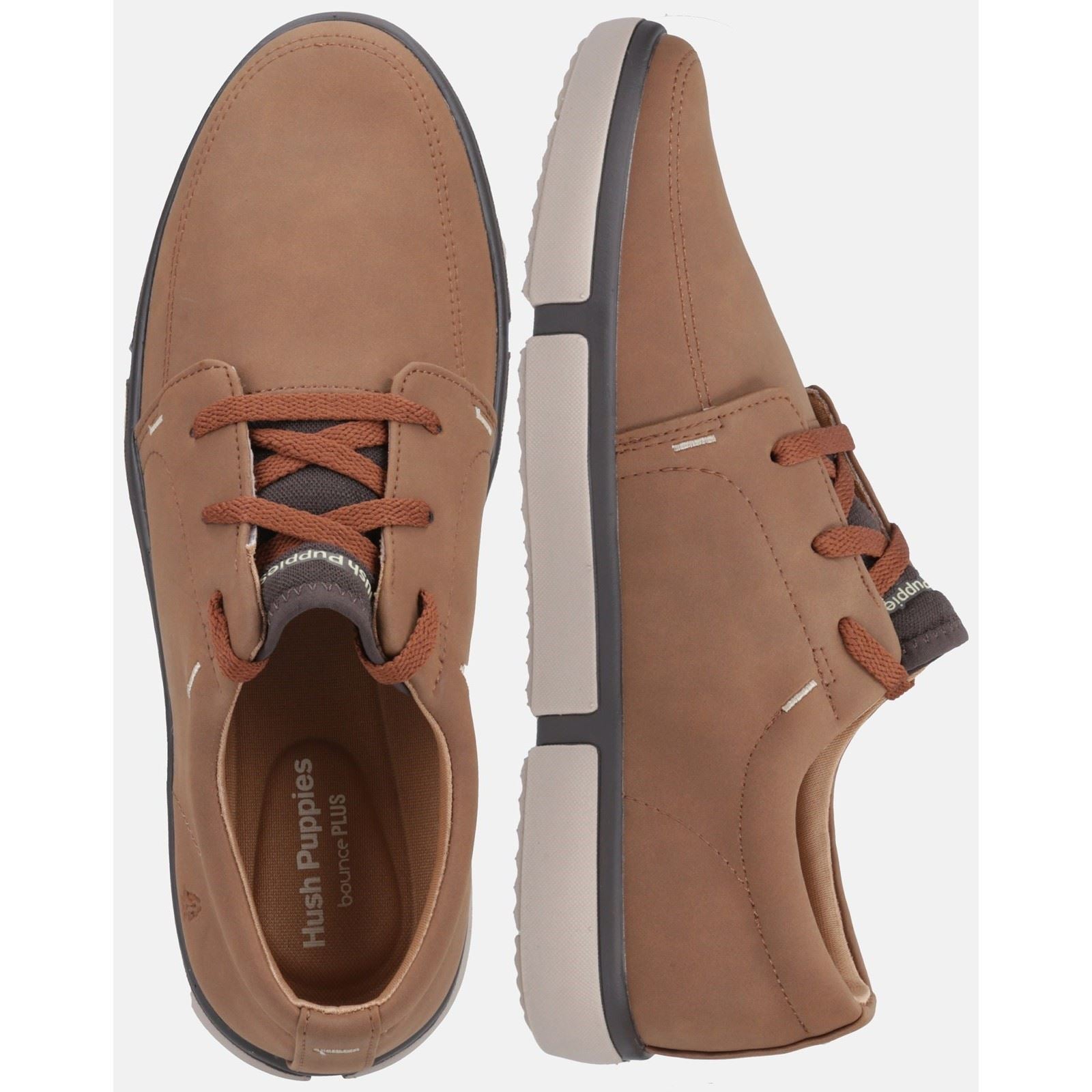 Hush Puppies Briggs Leder Herren Cognac Sneakers