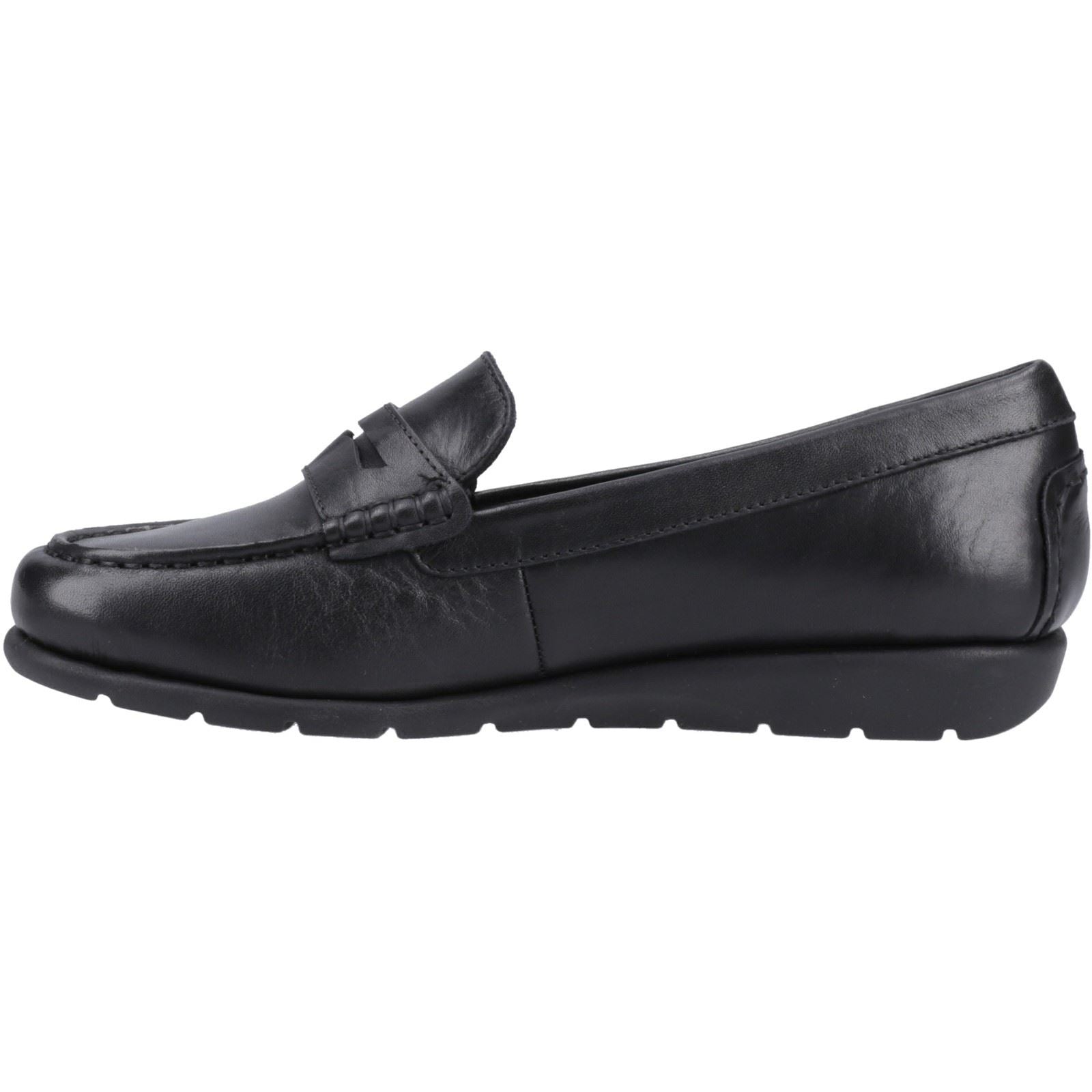 Hush Puppies Shelby Damen Schwarze Farbe Lederloafer