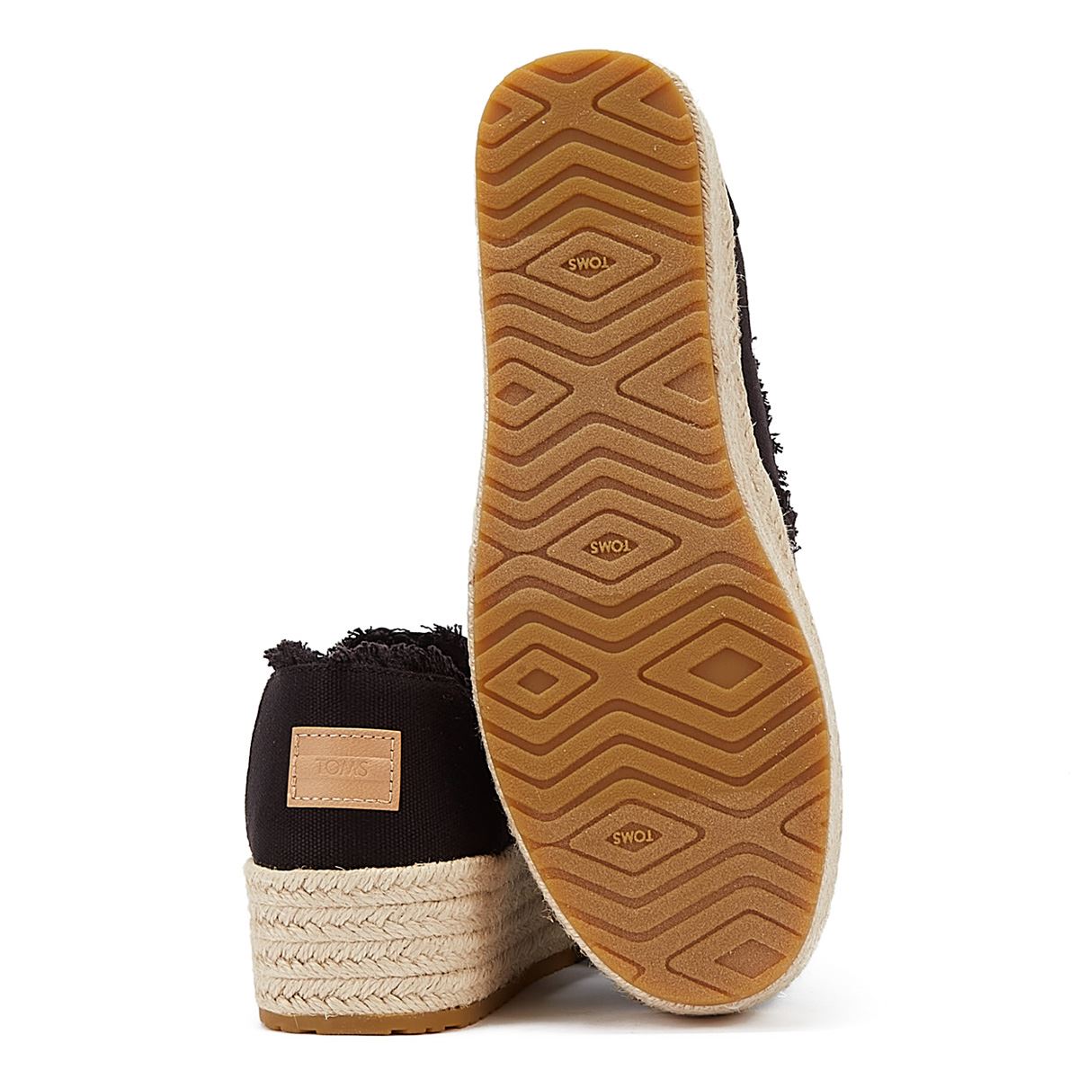 TOMS Canvas Valencia Damen Schwarze Espadrilles