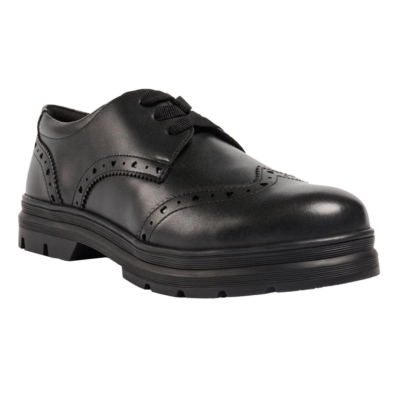 Pod Fiona Mädchen Brogues Aus Schwarzem Leder