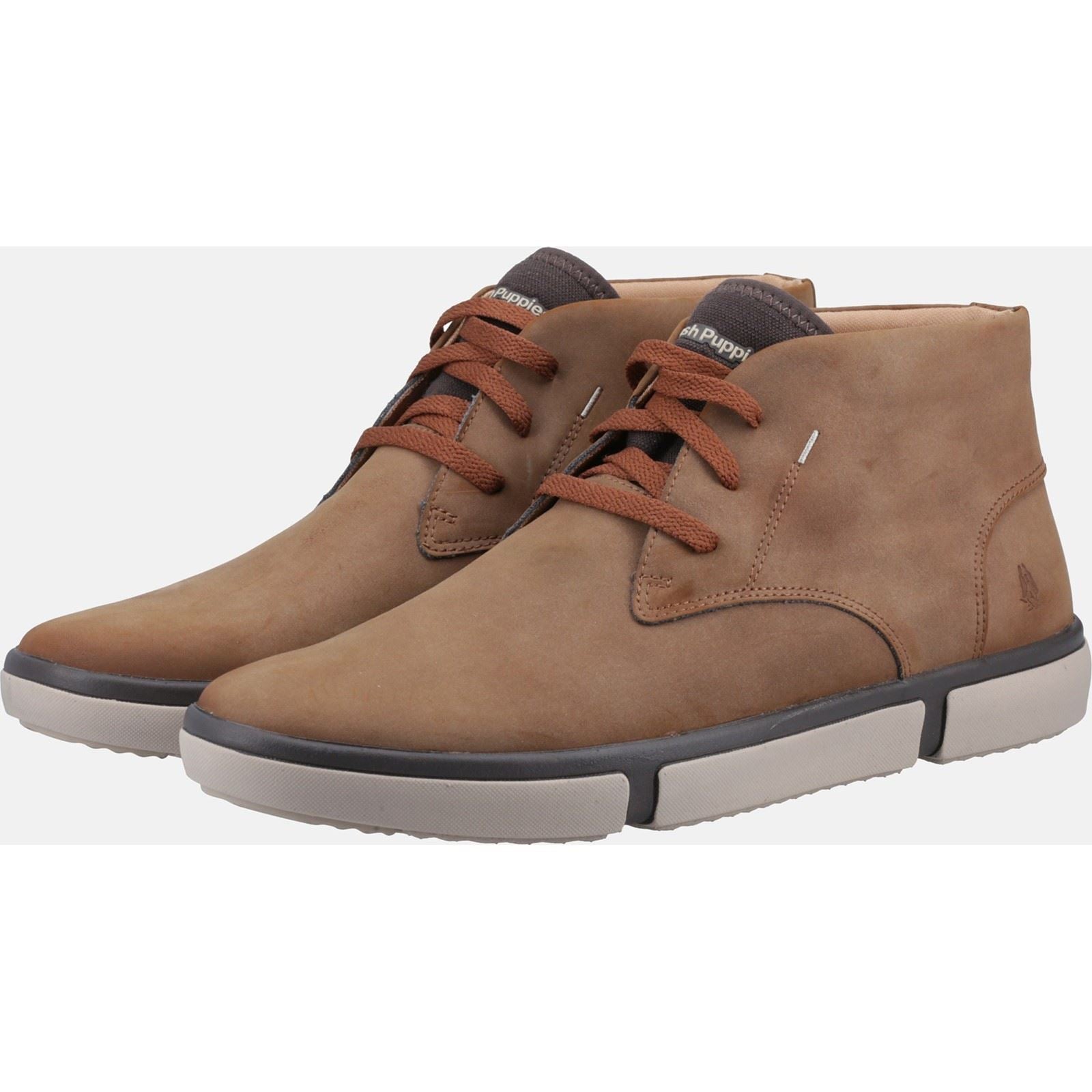 Hush Puppies Briggs Chukka Leder Herren Cognac Stiefel