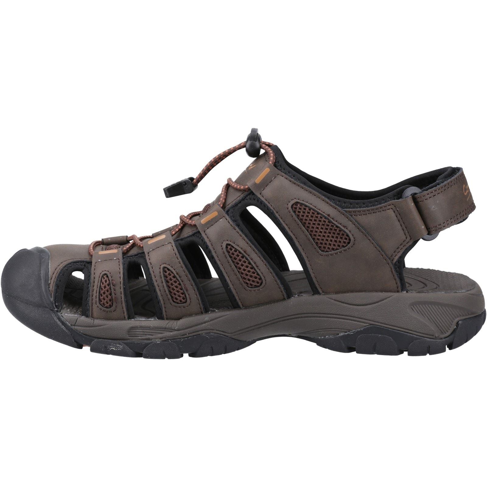 Cotswold Ampney Herren Sandalen Aus Braunem Polyurethan