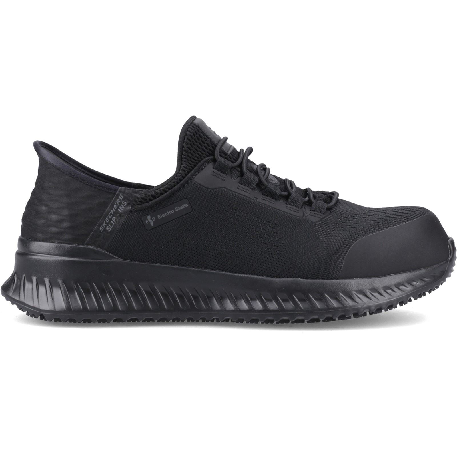 Skechers Workwear Tilido Fletchit CT Textil Herren Schwarze Sicherheits Sneaker