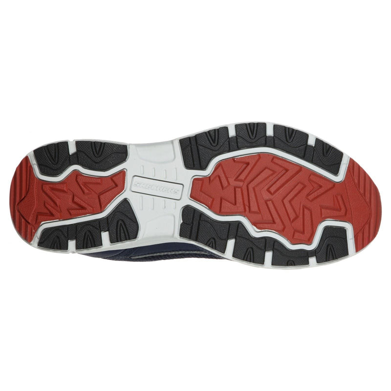 Skechers Oak Canyon Verketta Leder Herren Sneakers In Marineblau/Grau