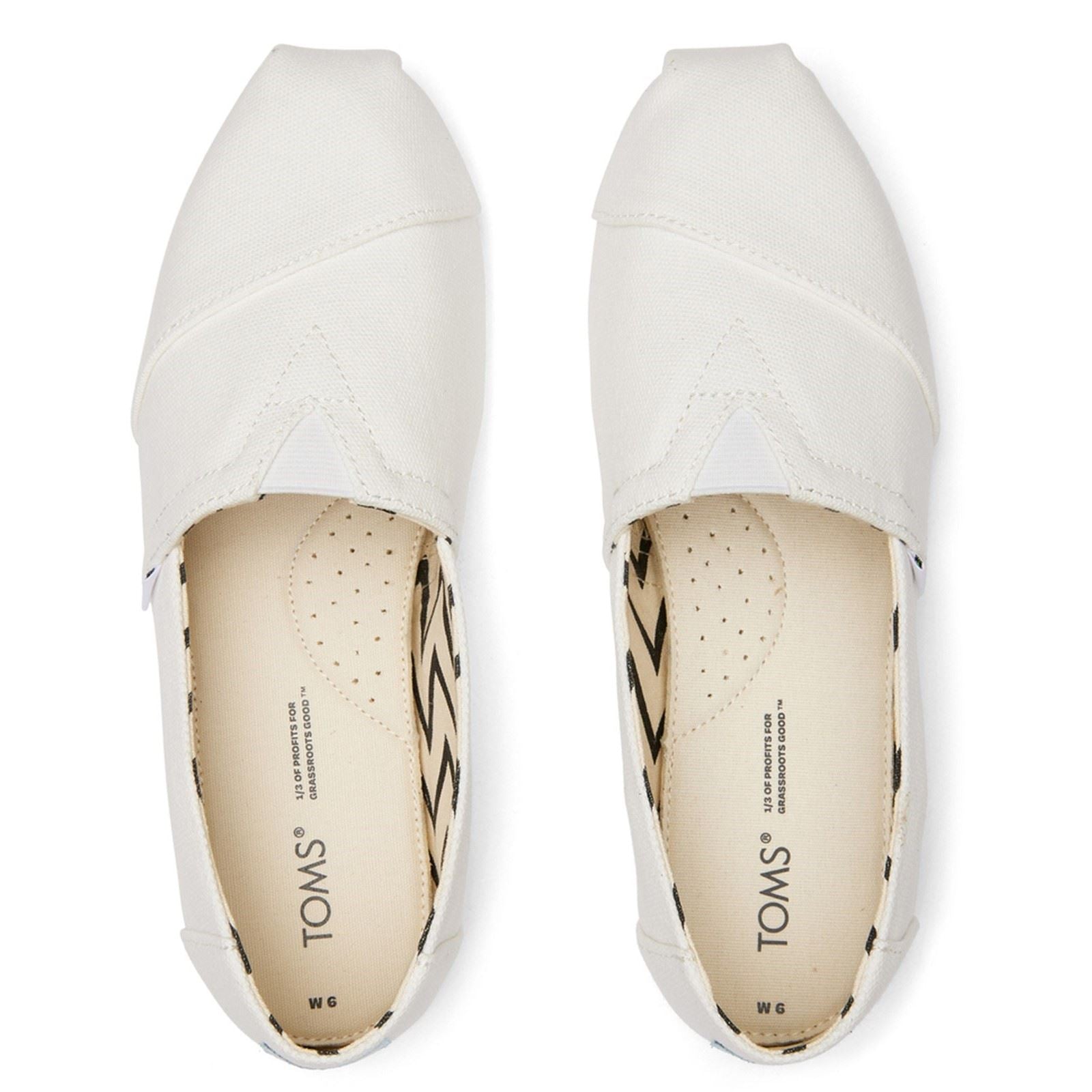 TOMS Alpargata 100% Baumwolle Damen Espadrilles In Weiß