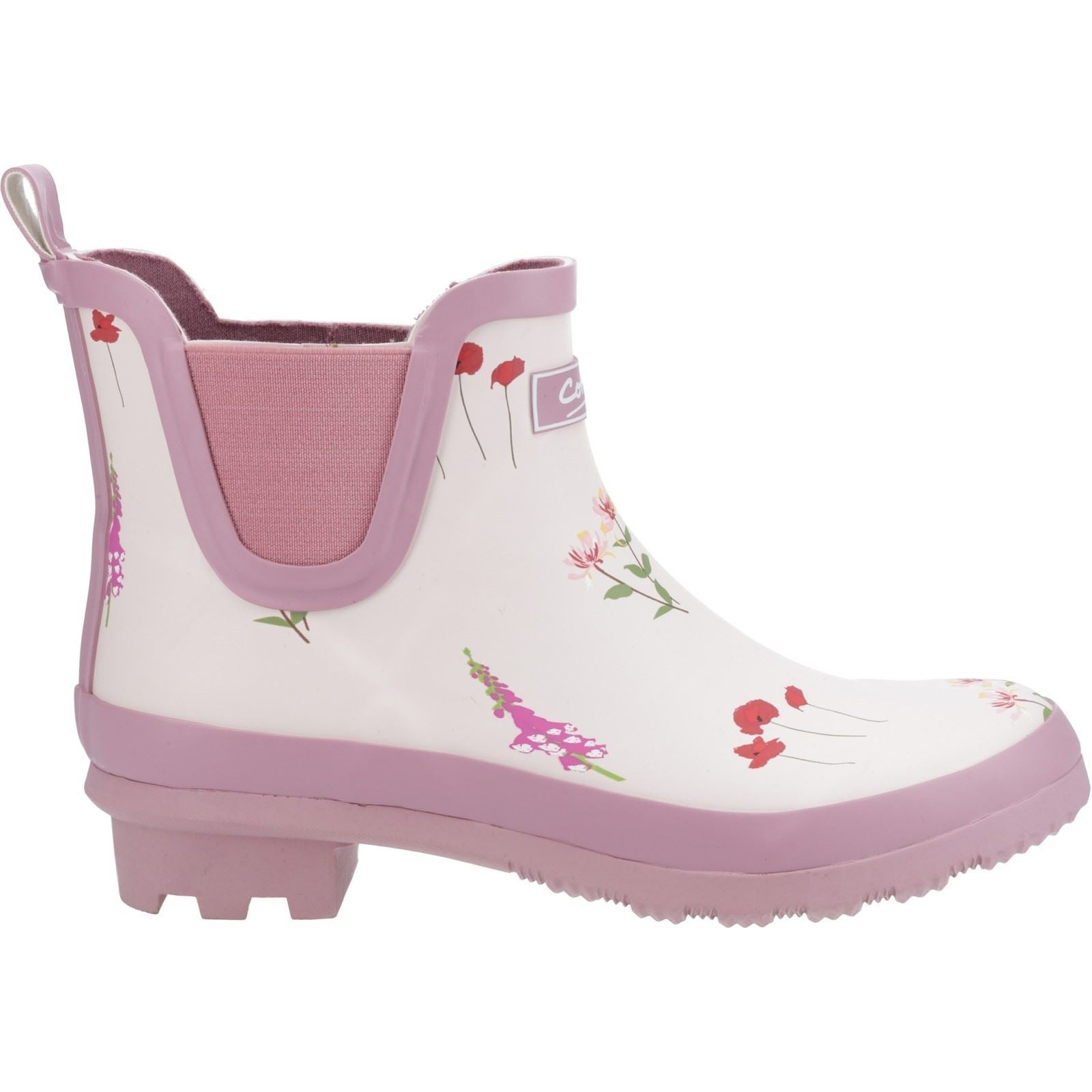 Cotswold Wildflower Ankle Damen Gummistiefel In Pink