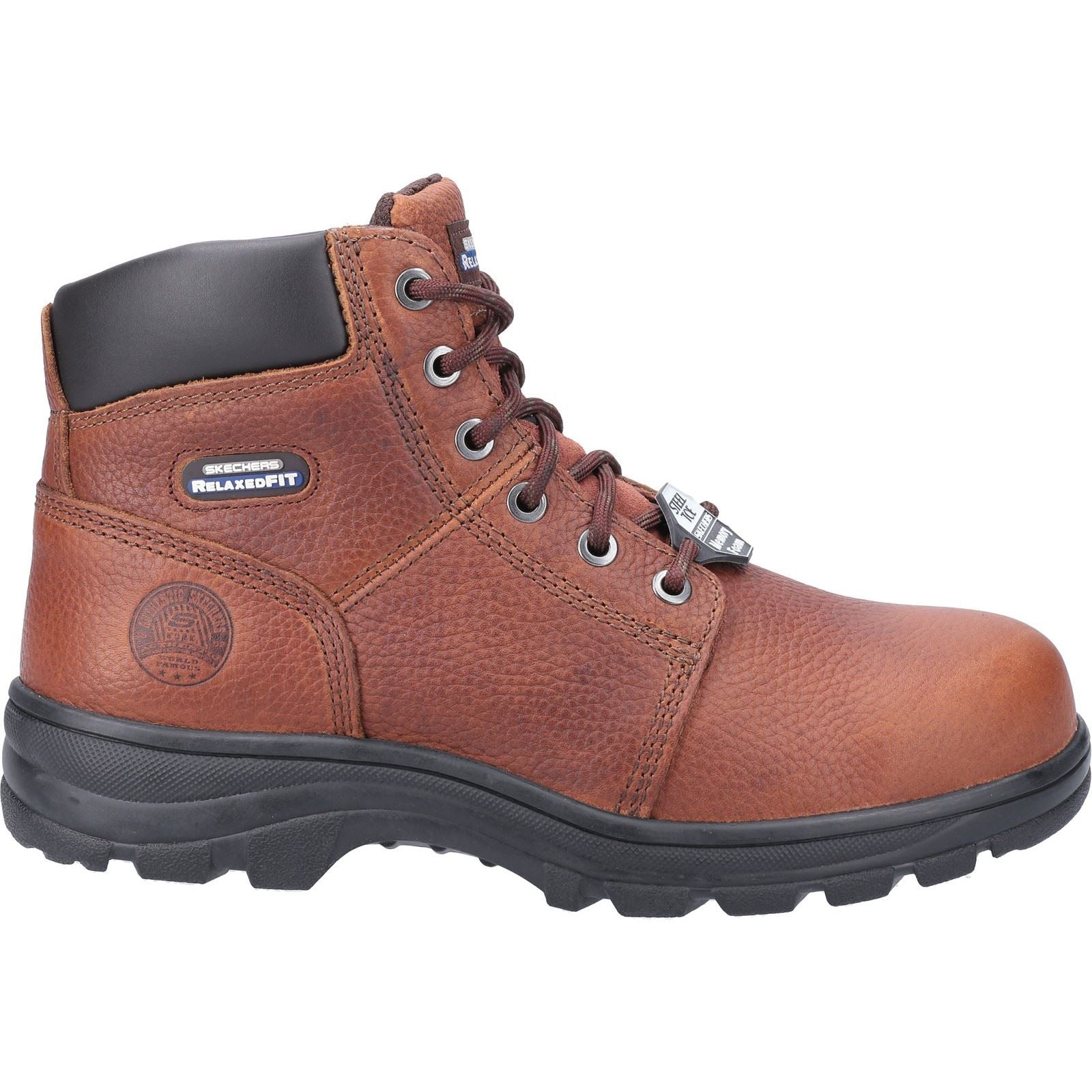 Skechers Workwear Workshire Leder Herren Braune Sicherheitsstiefel