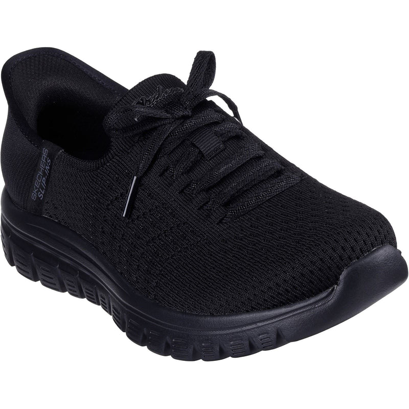 Skechers Graceful First Blush Damen Sneaker In Schwarz Aus Textil