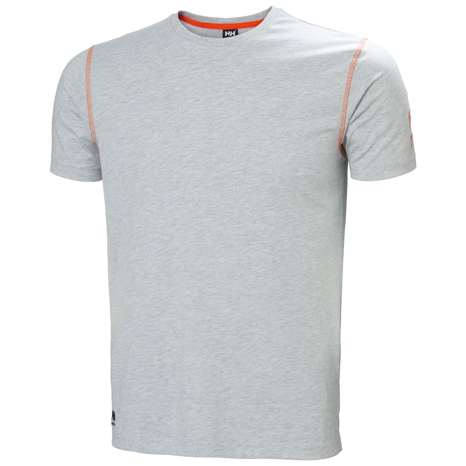 Helly Hansen Workwear Oxford Baumwoll Kurzarm T-Shirts Für Herren In Grau