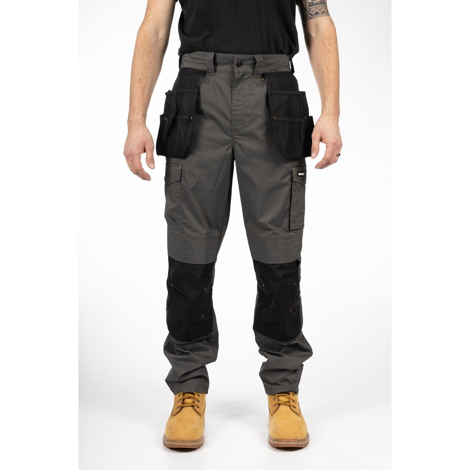 Caterpillar Nexus Holster Stretch Pocket Baumwoll Herren Graue Outdoor Hosen
