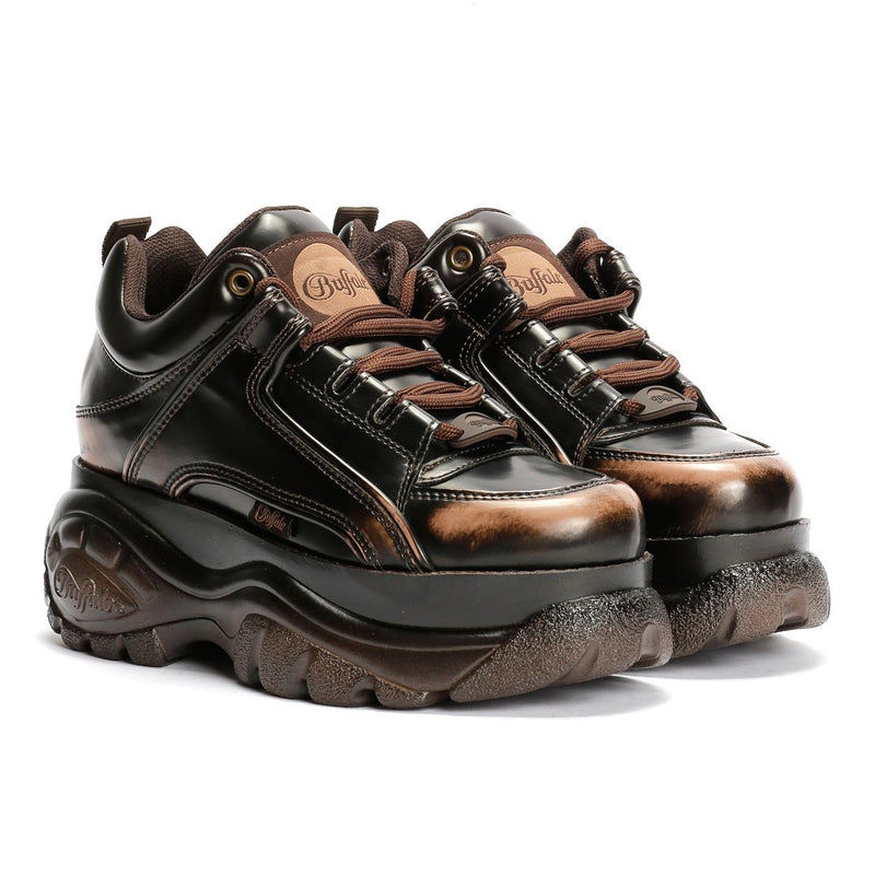 Buffalo 1339-14 Damen Sneaker Aus Braunem Leder