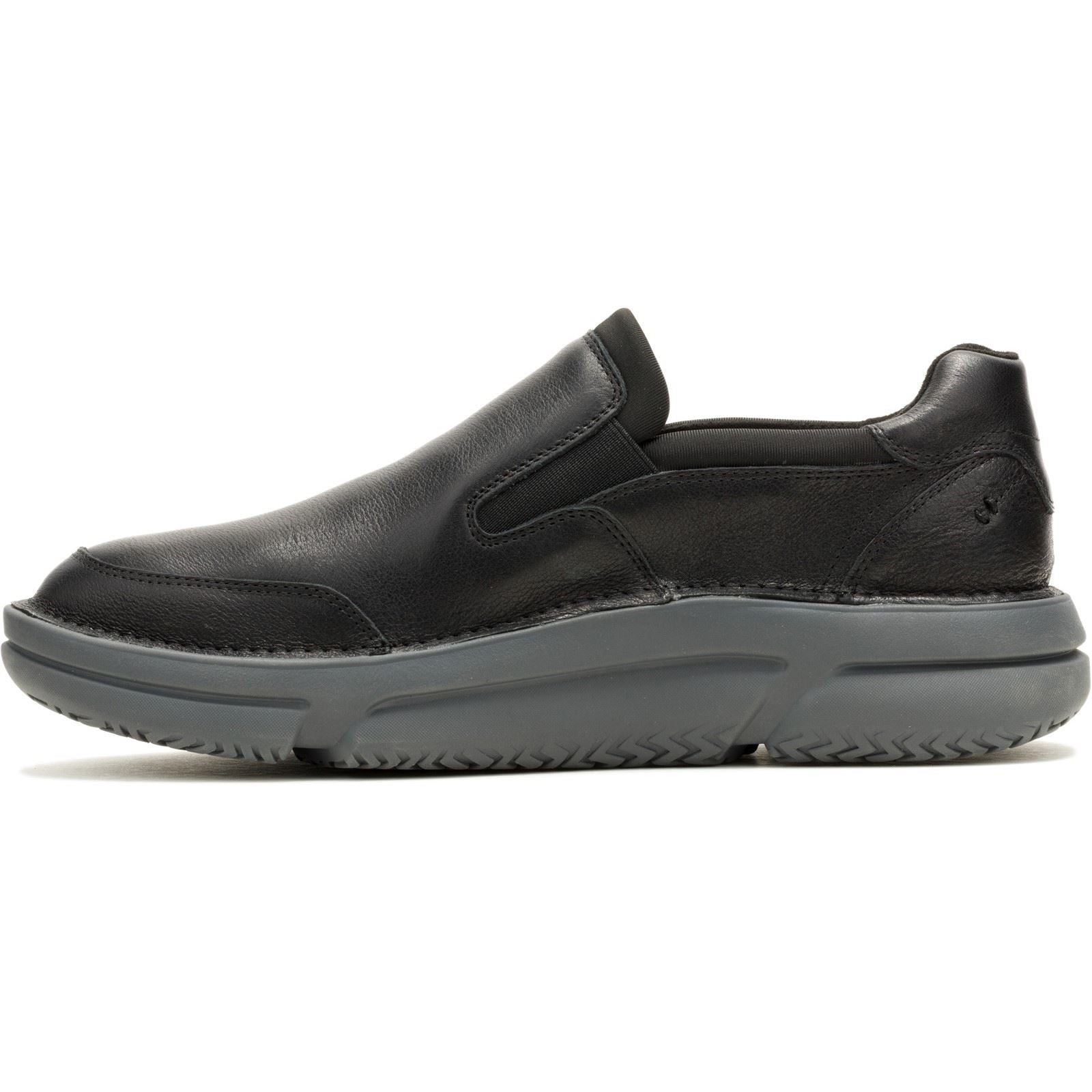 Hush Puppies Baylor Herrenschwarze Lederslipper