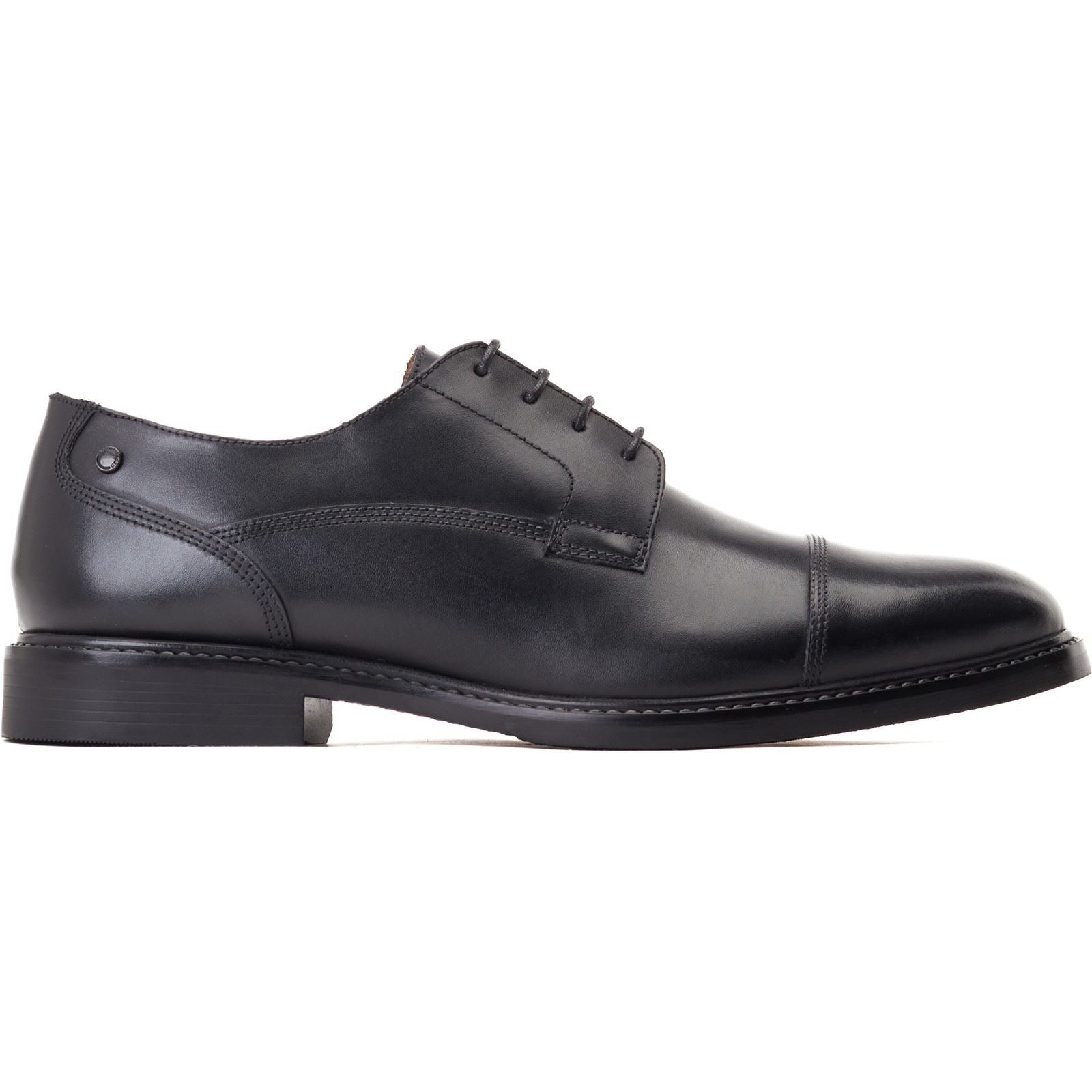 Base London Magnus Leder Herrenschuhe In Schwarz Oxford Stil