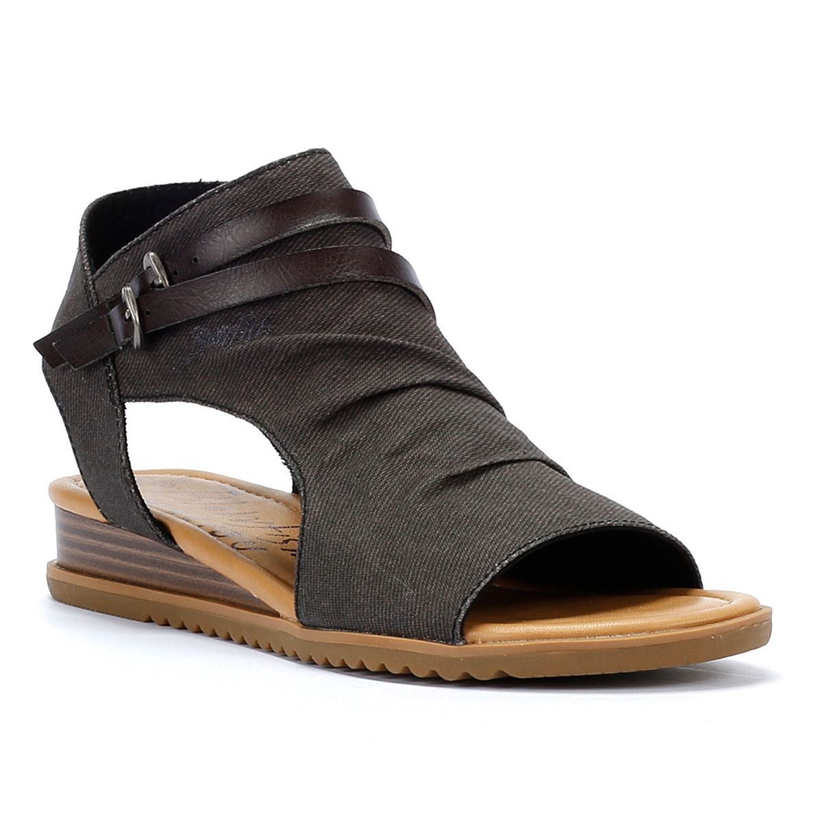 Blowfish Malibu Butterfly Denim Damen Sandalen Aus Schwarzem Denim