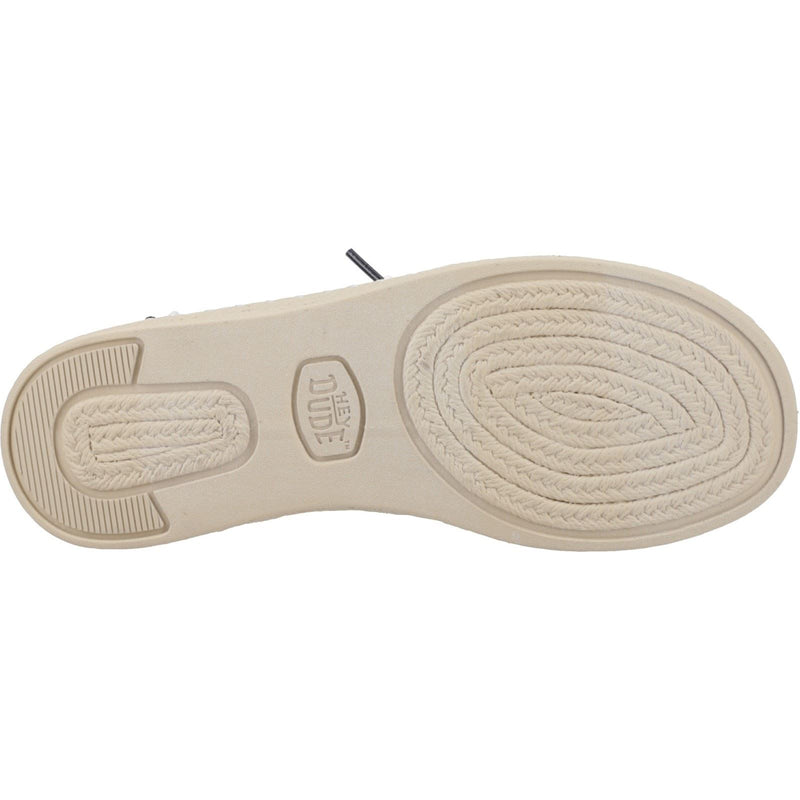 HEYDUDE Wendy Espadrille Retro Palm Damen Espadrilles In Celadon Grün/Weiß Aus Baumwollmischung