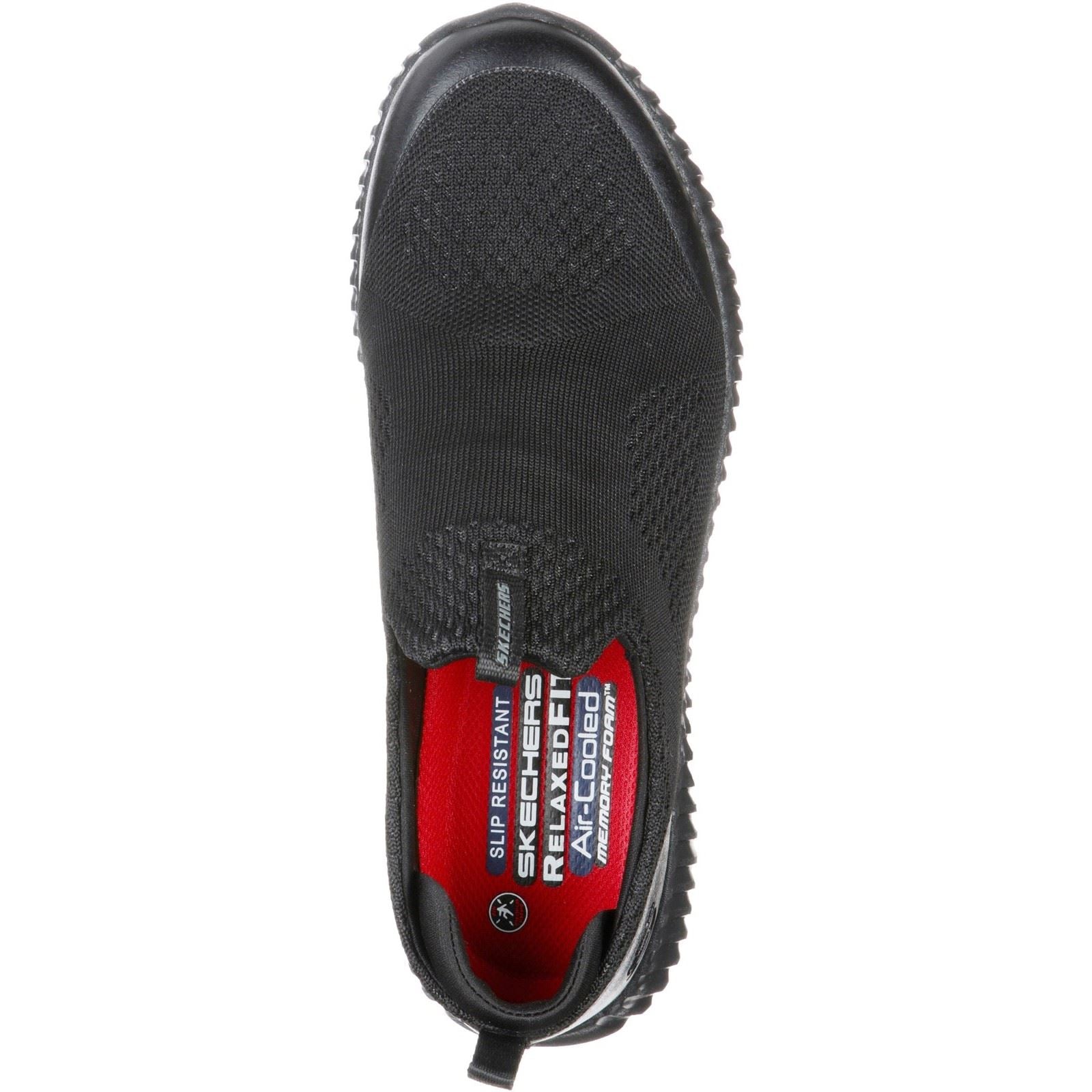 Skechers Workwear Cessnock Textile Herrenschwarze Sneakers